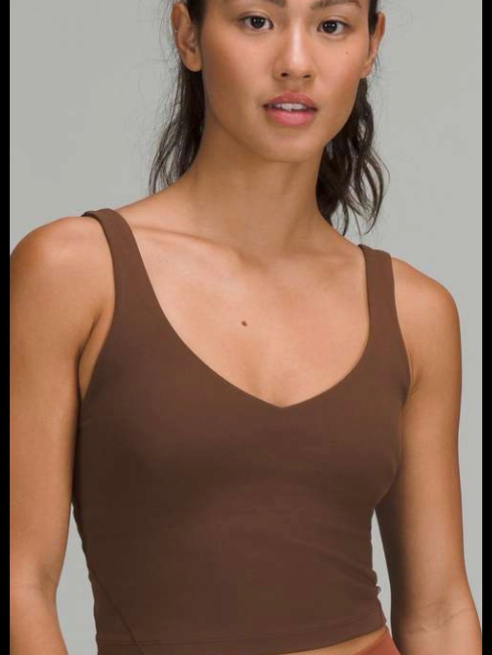 Lululemon Align Brown V-Neck Women's Tank Sports Bra